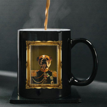 Personalized Dog Gift Idea - Royal Dog's Portrait 22 For Dog Lovers - Black Mug